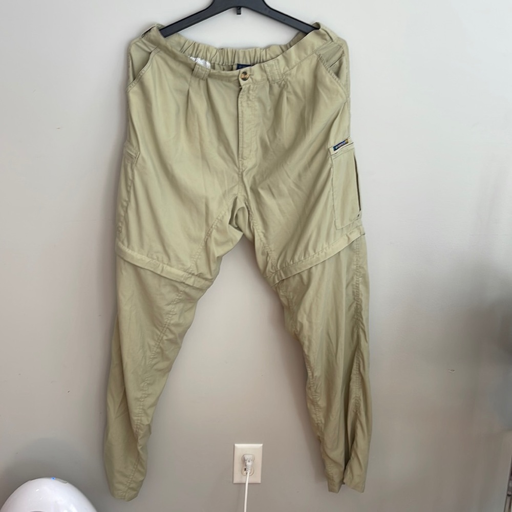 Men’s size large xl safari camping boating, hunting, zip off versatile pants